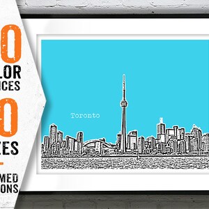Toronto Poster Canada Art Print Skyline Landscape Item T2152