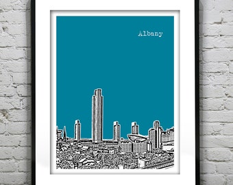 Albany Skyline Poster Print Art New York NY Item T3060