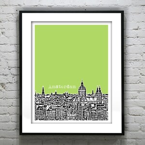 Amsterdam Netherlands City Skyline Poster Art Print Item T3008