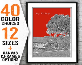Bay Village Skyline Poster Art Print Ohio OH Item T4117