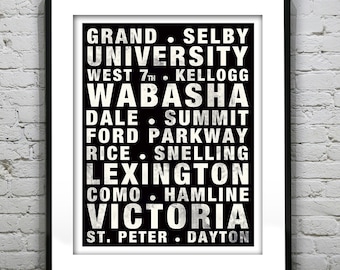 Saint Paul St. Paul Poster Subway Art Minnesota Mn Item T4384