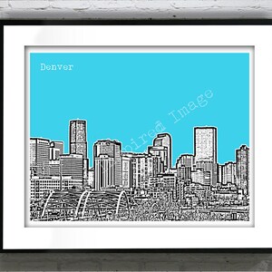 Denver Colorado Poster Art Print  Skyline Item T1253