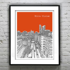 White Plains Poster Art Print  New York Item T4511