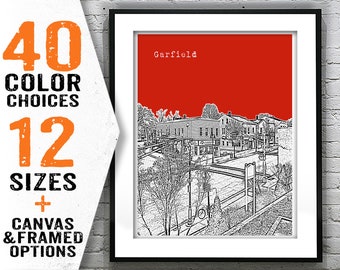 Garfield New Jersey Poster Print Art NJ Item T1657