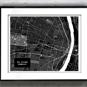 St. Louis Blueprint Map Poster Art Print Missouri MO Several Sizes Available Item T2230