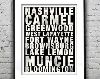 Subway Sign Poster Art Print Your Custom Cities, Districts and Places