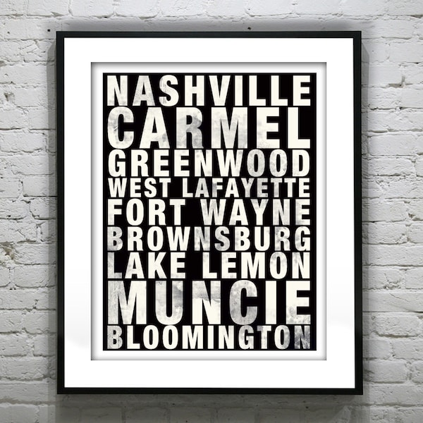 Subway Sign Poster Art Print Your Custom Cities, Districts and Places