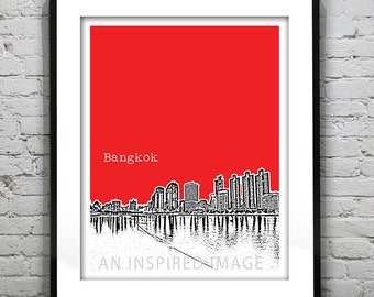 Bangkok Thailand Skyline Poster Art Print Item T4312