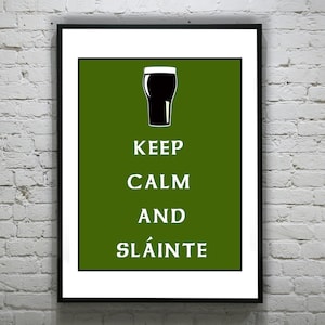 Slainte Beer drinking Irish Ireland Art Print Poster Guinness Item T3069 image 1