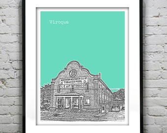 Viroqua Wisconsin Poster Print Art City Skyline WI Item T2568