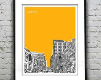 Reston Virginia Poster Skyline Art Print VA Version 1
