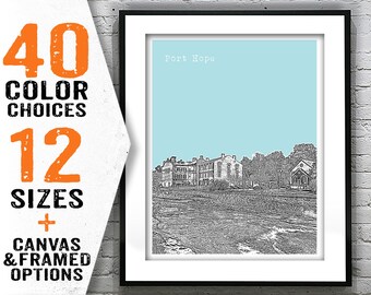 Port Hope Ontario Skyline Art Print Poster Canada Item T4843