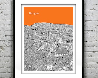 Bergen Norway Skyline Poster Art Print Item T4563