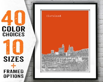 Cleveland SkylinePoster Print Art Ohio OH Item T1696