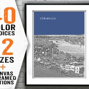 Rudesheim Skyline Poster Art Print Germany Item T2280