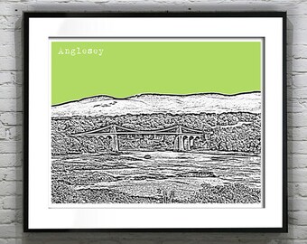 Anglesey North Wales Poster Art Print UK United Kingdom