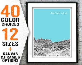 Medford Lakes New Jersey Poster Print Art NJ Item T2340
