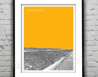 Palm Beach Skyline Poster Art Print Florida FL Item T2614