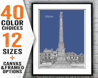 Ripon England Skyline Poster Art Print UK Item T5206