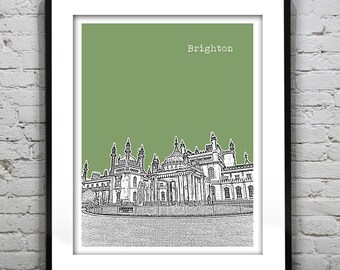 Brighton Skyline Poster Art Print Royal Pavilion Britain England UK Item T2817