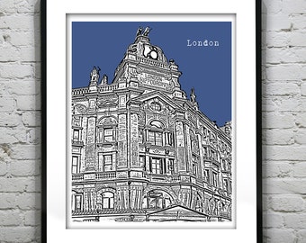 London Skyline Poster Art Print England Item T2316