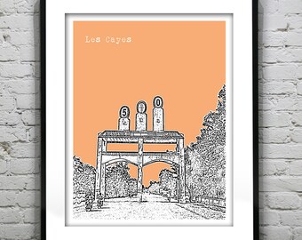 Les Cayes Haiti Poster Art Print Skyline Item T4577