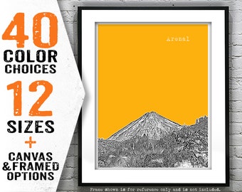 Arenal Costa Rica Poster Art Skyline Print Item T4165