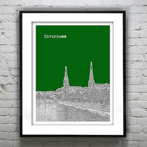 Inverness Scotland Skyline Poster Art Print Item T2712