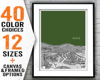 Delhi New York Poster Print Art Skyline  NY Item T2884