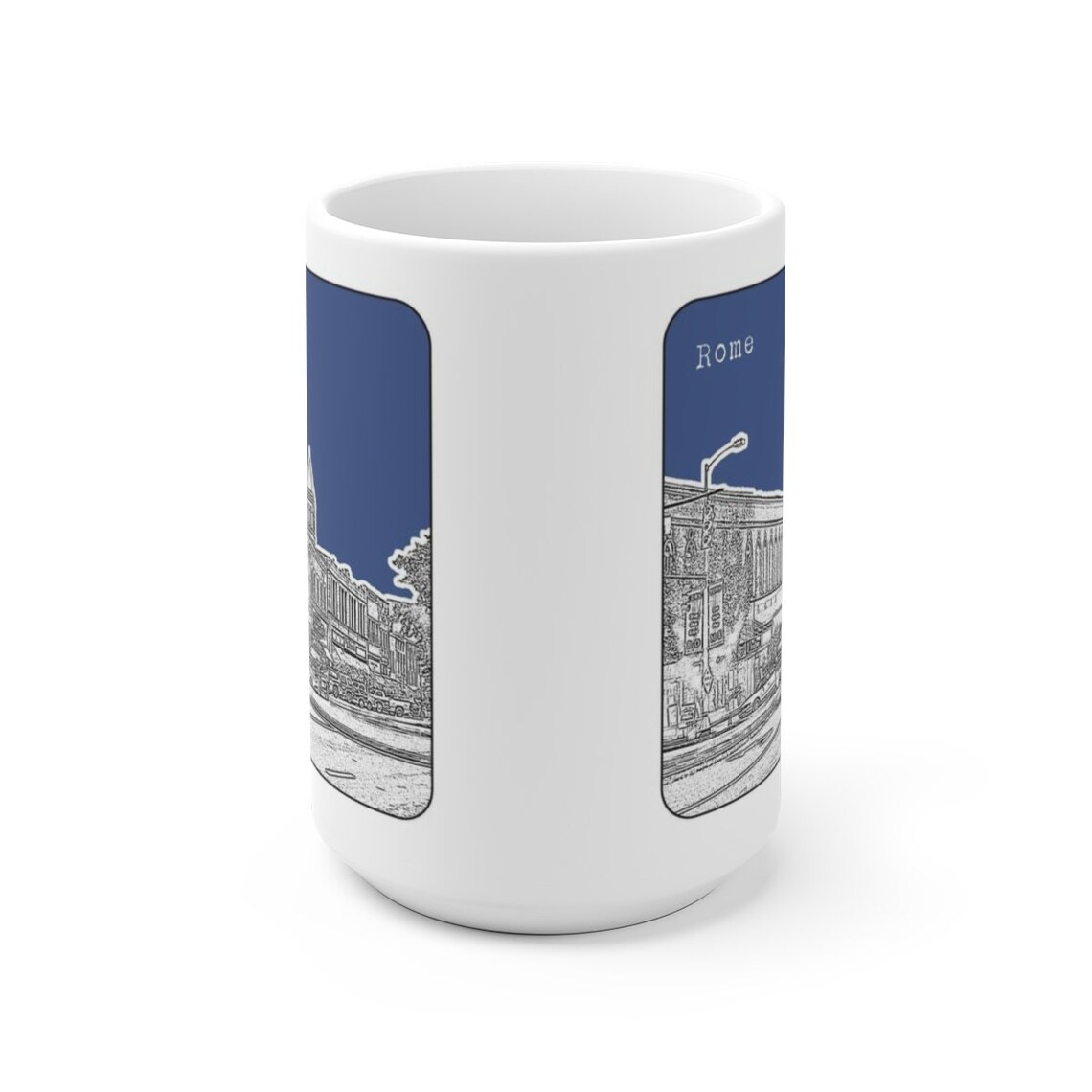 Rom GA Kaffeetasse Tasse Georgia Skyline Art | Etsy