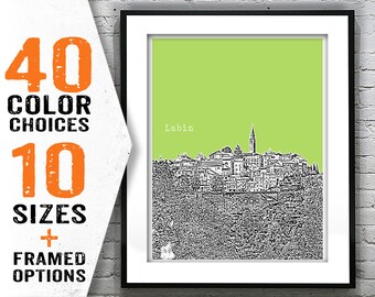 Labin Croatia Skyline Poster Art Print Item T2128