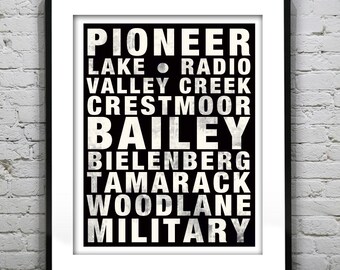 Woodbury Poster Subway Art Print Minnesota MN.