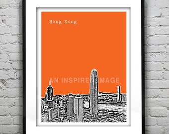 Hong Kong Poster China Art Print Skyline Item T4198