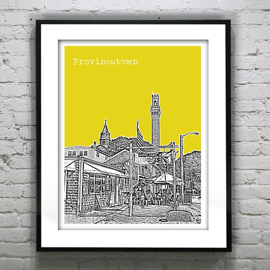 Provincetown Cape Cod Skyline Poster Art Print Massachusetts MA