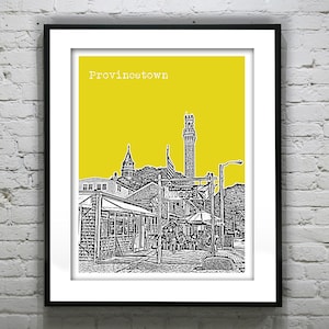 Provincetown Cape Cod Skyline Poster Art Print  Massachusetts MA Item T4267