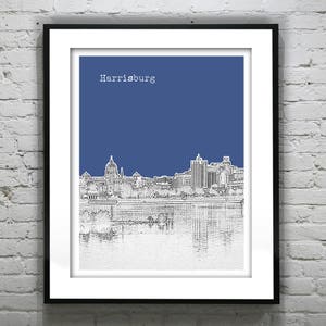 Harrisburg Poster Art Skyline Print Pennsylvania PA Item T4571