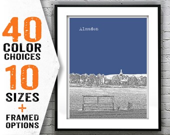 Almaden Skyline Poster Art Print California CA Item 2156