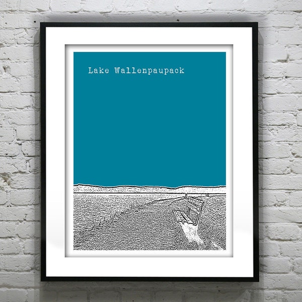 Lake Wallenpaupack Poster Skyline Print Art Item T4898