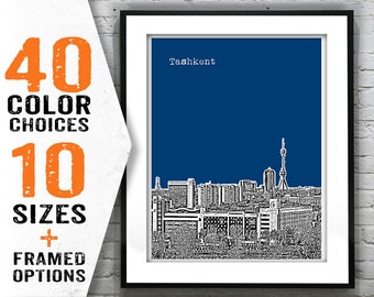Tashkent Uzbekistan Poster Art Print City Skyline Item T1730