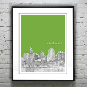 Cincinnati Poster Art Print  Hamilton County Ohio Item T4893