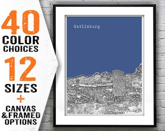 Gatlinburg Skyline Poster Art Print Tennessee TN Item T2266