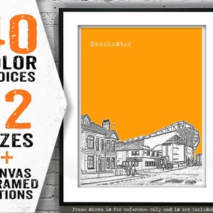 Manchester England Poster  Art Print UK United Kingdom Item T5241