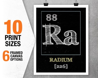 Periodic Table Radium Poster Art Print Periodic Table of Elements Ra 88