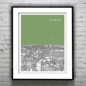Konstanz Germany Altstadt Poster Art City Skyline Print Europe Item T1903