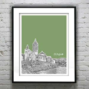Sitges Spain Skyline Poster Art Print Item T4605
