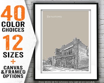 Havertown PA Skyline Poster Print Art Pennsylvania Item T5029