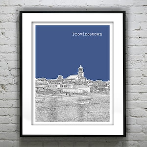 Provincetown Cape Cod Skyline Poster Art Print Massachusetts MA Item T4269