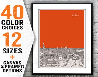 Vrsac Serbia City Skyline Poster Art Print Item T4796