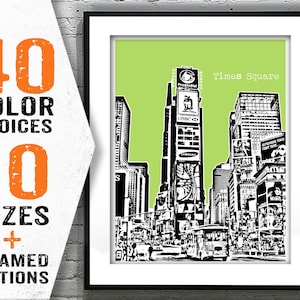 Times Square Skyline Poster Print Art Manhattan New York City Broadway Item T1925