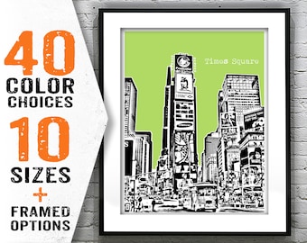 Times Square Skyline Poster Print Art Manhattan New York City Broadway Item T1925